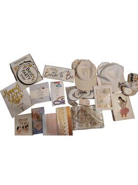 18 Piece Bride to Be Gifts Sash XL T-Shirt Hat Party Miss to Mrs. Wedding Supply